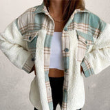 Women’s Fleece Checkered Plaid Shacket