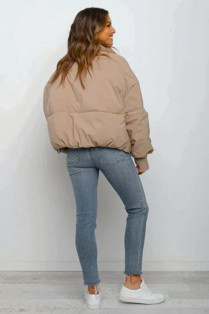 Blouson aviateur matelassé pour femme en nylon