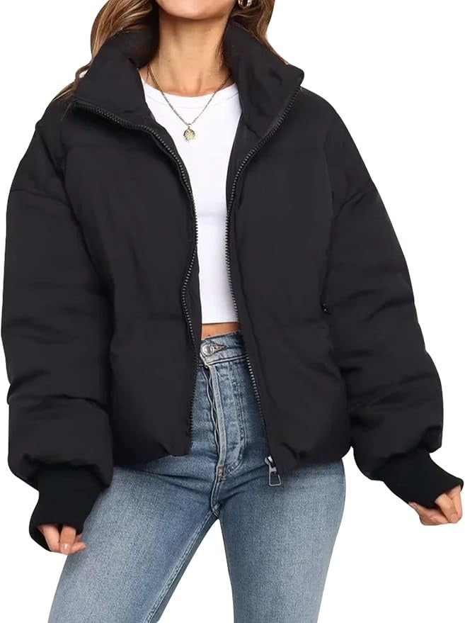 Blouson aviateur matelassé pour femme en nylon