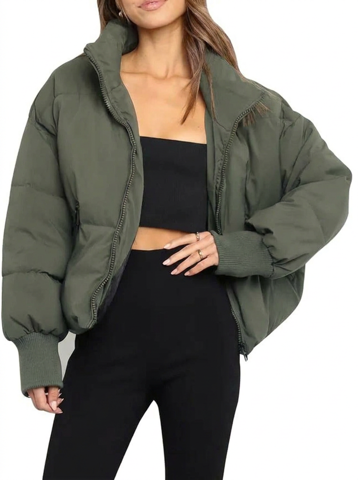 Blouson aviateur matelassé pour femme en nylon