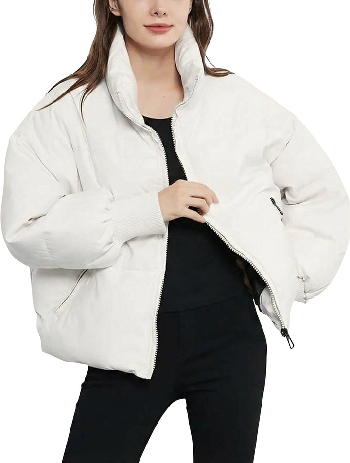 Blouson aviateur matelassé pour femme en nylon