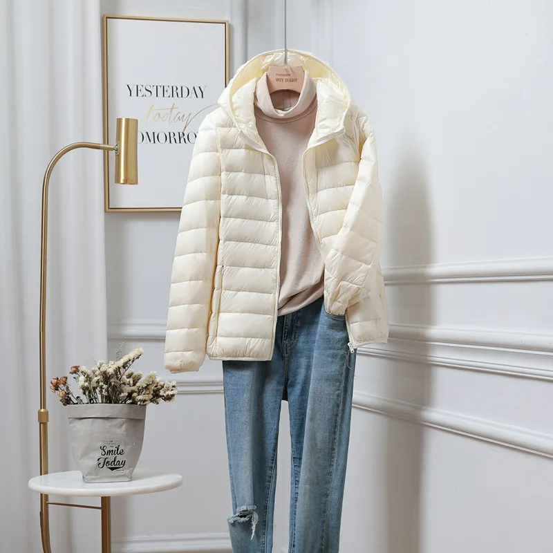 Women's Down Puffer Jacket Hooded Winter Coat