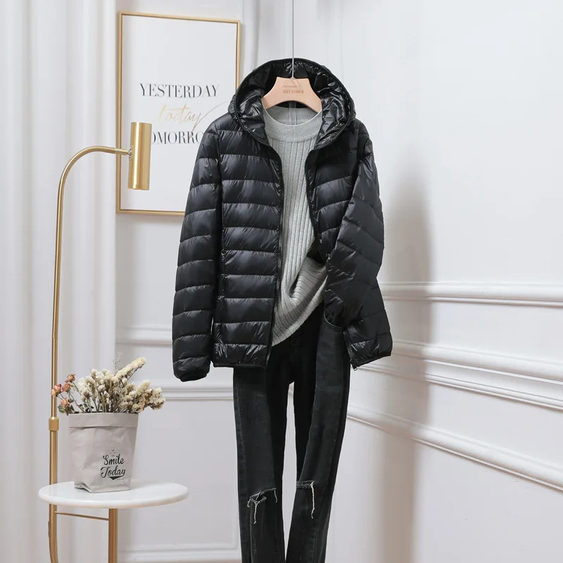 Women's Down Puffer Jacket Hooded Winter Coat