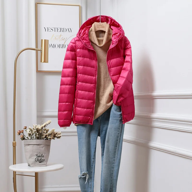 Women's Down Puffer Jacket Hooded Winter Coat