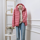 Women's Down Puffer Jacket Hooded Winter Coat