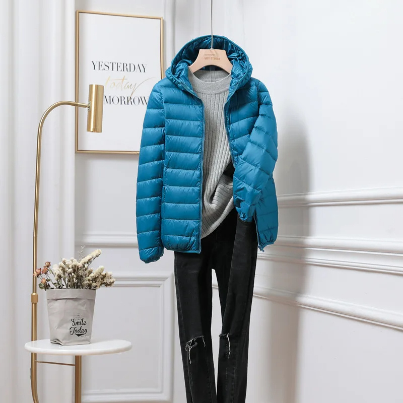 Women's Down Puffer Jacket Hooded Winter Coat