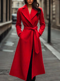 Women's Wool Overcoat Long Wrap Jacket