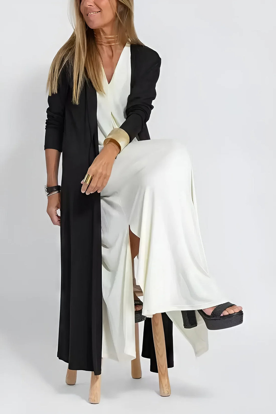 Women's Knit Blend Dress & Long Cardigan 2-Piece Set