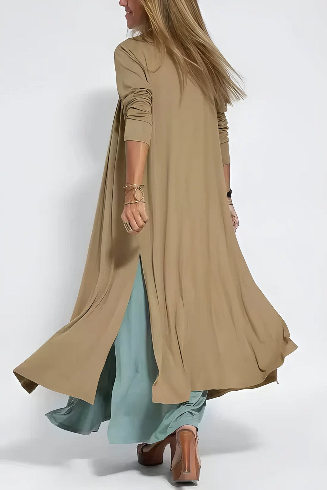Women's Knit Blend Dress & Long Cardigan 2-Piece Set