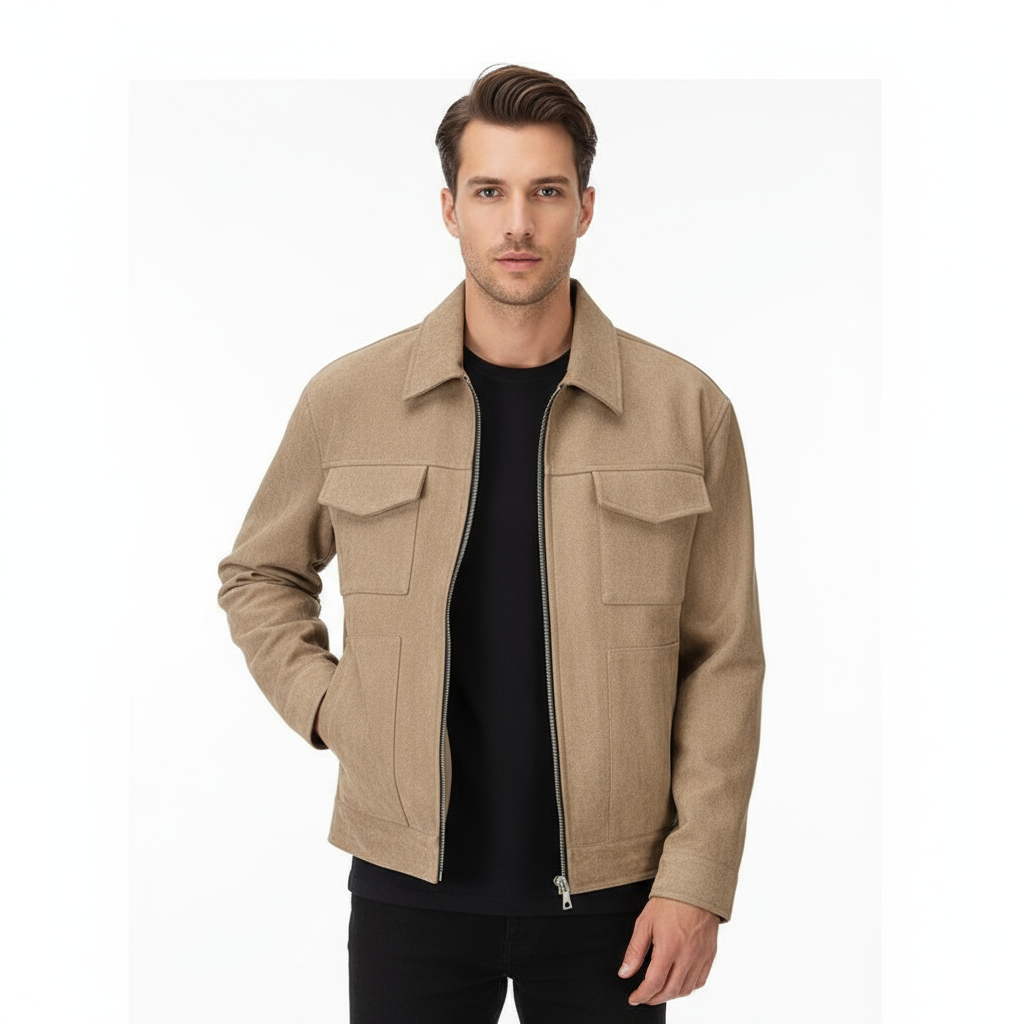 Men's Suede Harrington Bomber Jacket